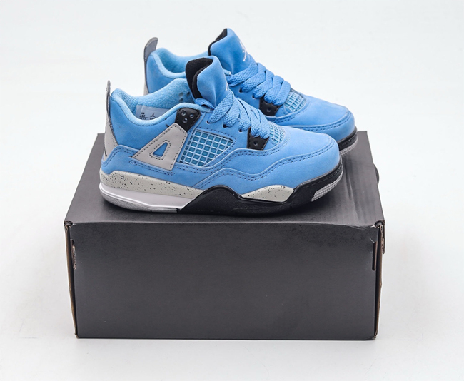 Youth Running weapon Super Quality Air Jordan 4 Blue Shoes 025